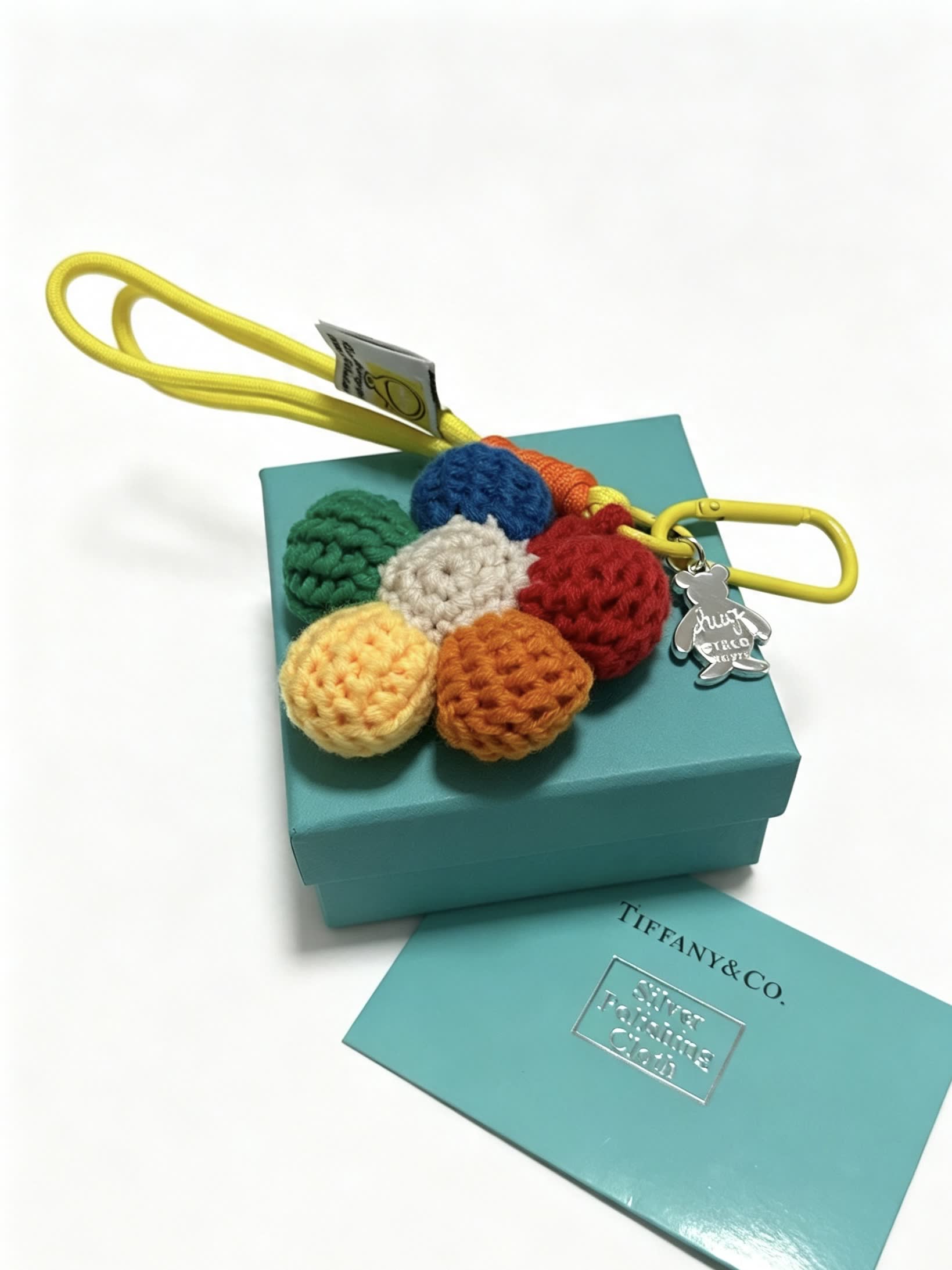 Tiffany & Co. Crochet Flower Charm Keychain